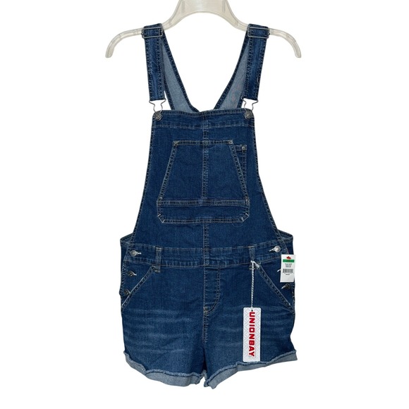 UNIONBAY Denim - Unionbay NEW Denim Shortalls Large Dark Wash Summer Casual Beach Travel 90s Vibe